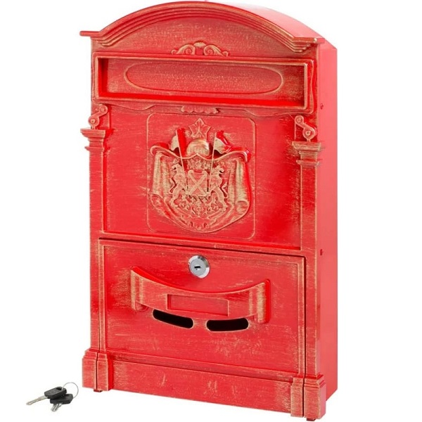 Почтовый ящик АЛЛЮР №4010В антик красный