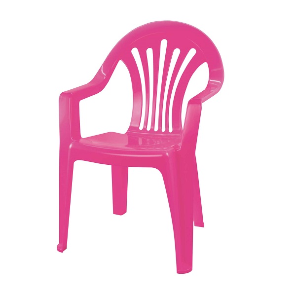 Кресло детское пластиковое розовое