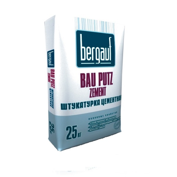 Штукатурка Bergauf  BAU PUTZ ZEMENT цементная  25кг