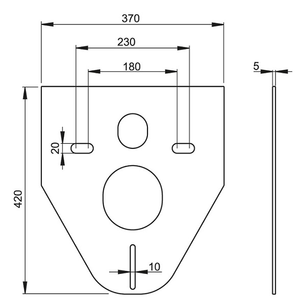 Звукоизоляционная плита ALCA PLAST М91 для подвесного унитаза или биде