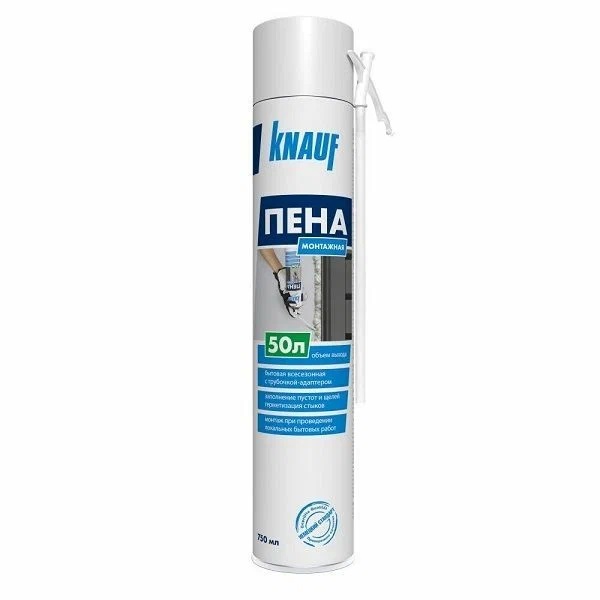 Пена монтажная KNAUF всесезонная, 750 мл/50 л
