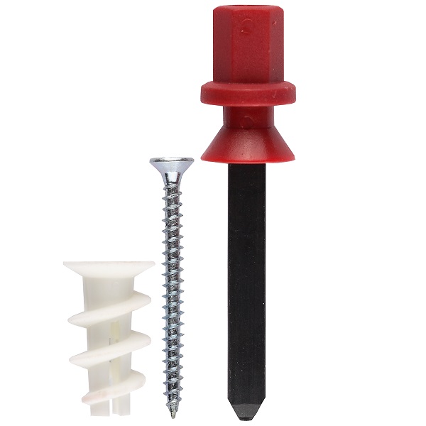 Дюбель Driva 23 мм нейлон, с шурупом и установочным инструментом ЗУБР, 8шт.