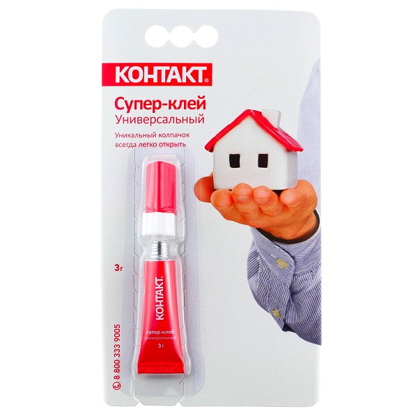 КОНТАКТ универсальный супер-клей, 3г