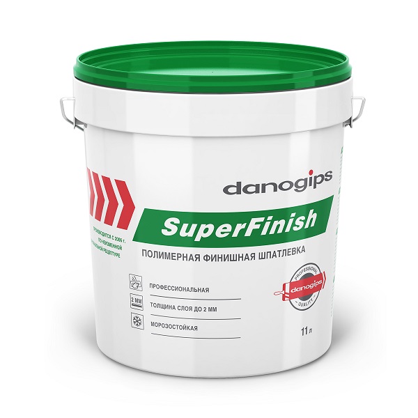 Шпатлевка DANOGIPS SuperFinish, 11л (18,1кг)