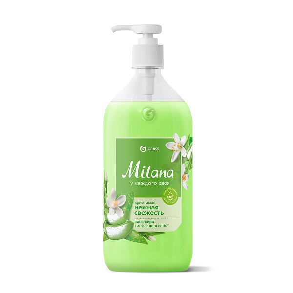 Жидкое крем-мыло GRASS Milana 1000мл Алое вера