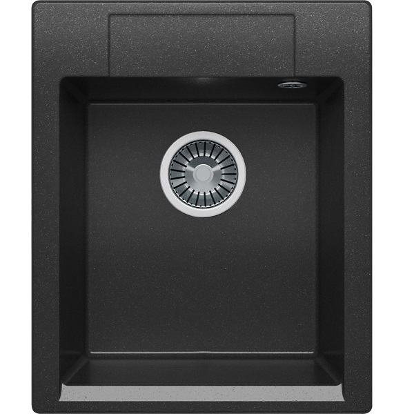 Мойка композитная врезная прямоугольная TOLERO GELCOAT Casilla-420 420х510мм, черный