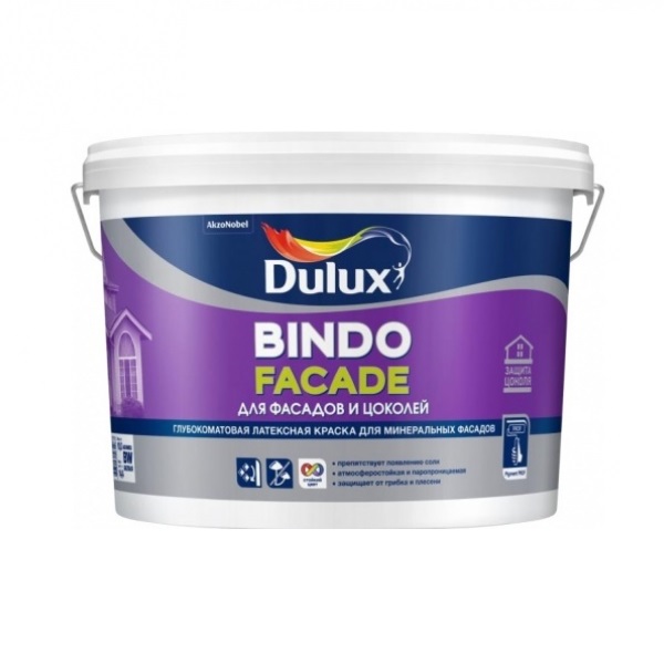 Краска Dulux Professional Bindo Facade для фасадов и цоколей 9л