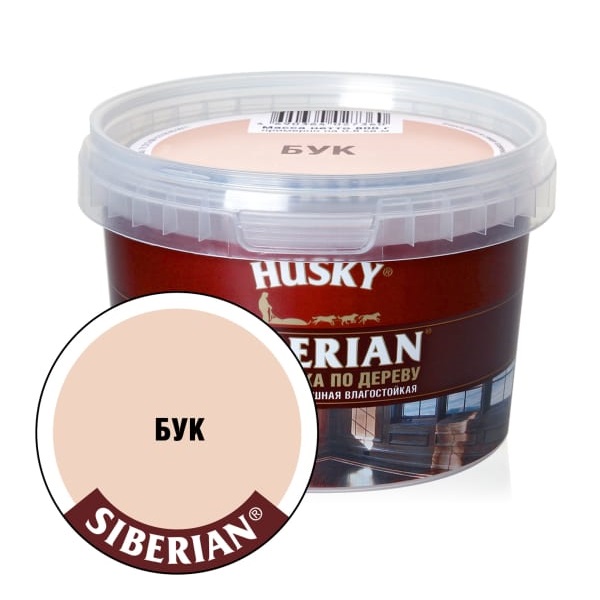 Шпатлевка по дереву HUSKY SIBERIAN бук, 0,8кг