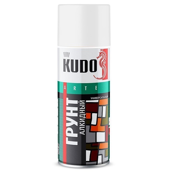 Грунтовка аэрозольная KUDO Arte белая, 520 мл