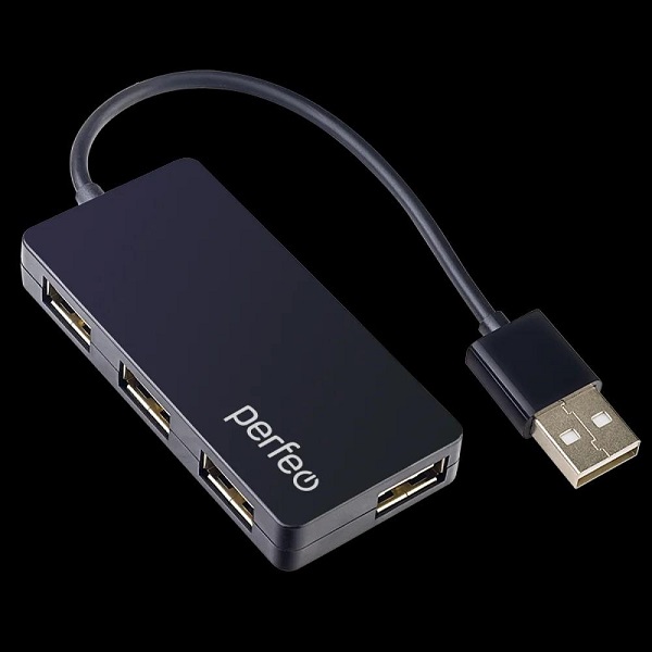USB HUB PERFEO PF-VI-H023 на 4хUSB, черный