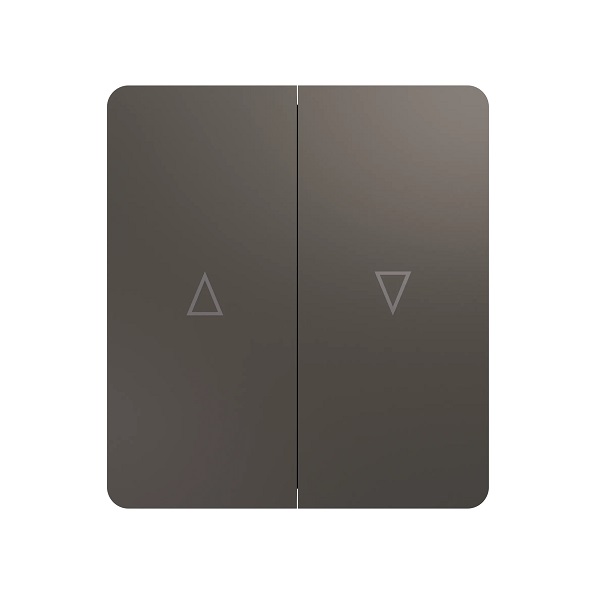 KRANZ MIELE ROUND ТИТАН Выключатель для жалюзи возвратный 10А двухклавишный