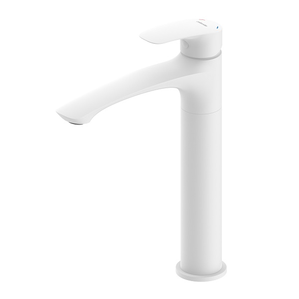 Смеситель для умывальника настольного MILARDO Rora RORWT01M01, белый матовый