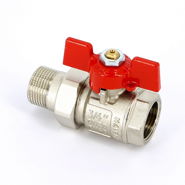 Кран UNI-FITT шаровый с разъемным соединением НВ бабочка (15) 1/2"