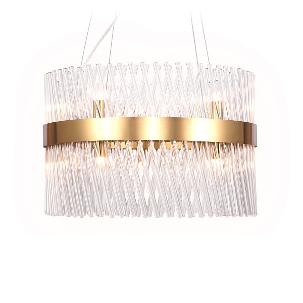 Люстра AMBRELLA LIGHT TR5359 40Вт G9/10 до 23 кв м, золото/хрусталь