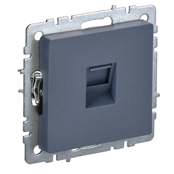 IEK BRITE МАРЕНГО Розетка компьютерная RJ45 Кат.5e UTP