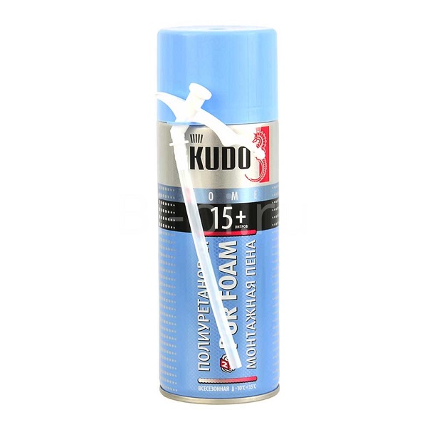 Пена монтажная KUDO HOME 15+, 520 мл/15 л