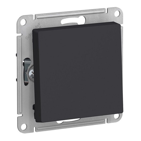 SchE AtlasDesign КАРБОН Переключатель 10АХ одноклавишный, перекрестный