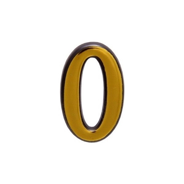 Цифра пластик АЛЛЮР "0" золото