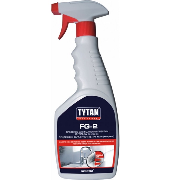 Средство для удаления плесени и грибка TYTAN Professional FG-2 с хлором спрей, 0,5 л