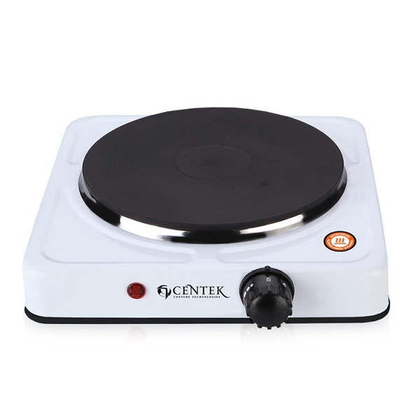 Плита электрическая 1 конфорка CENTEK CT-1506 1000Вт 155мм, чугун, белый