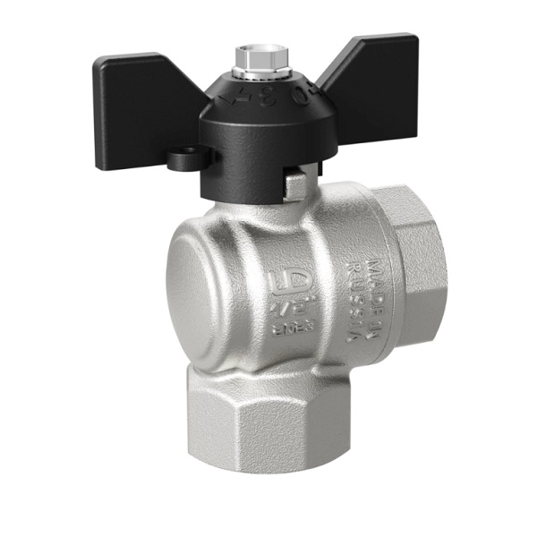 Кран LD Prime шаровый угловой ВВ бабочка (15) 1/2"