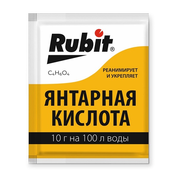 Удобрение RUBIT Янтарная кистота стимулятор роста, 10г