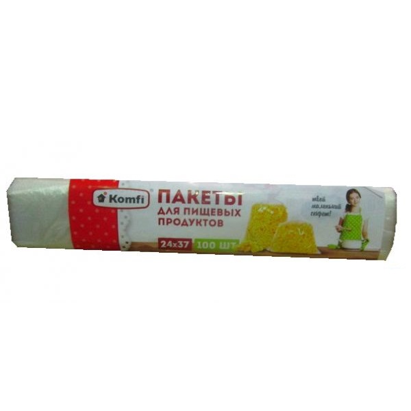 Пакеты для продуктов Komfi 24х37см 100 шт.