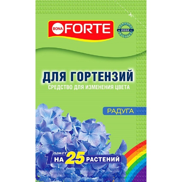 Средство BONA FORTE Радуга для изменения цвета гортензий, 100г