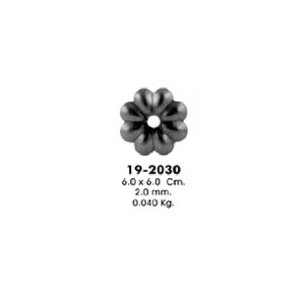 Штампованный элемент 19-2030 (6,0х6,0см, 2,0мм, 0,040кг)
