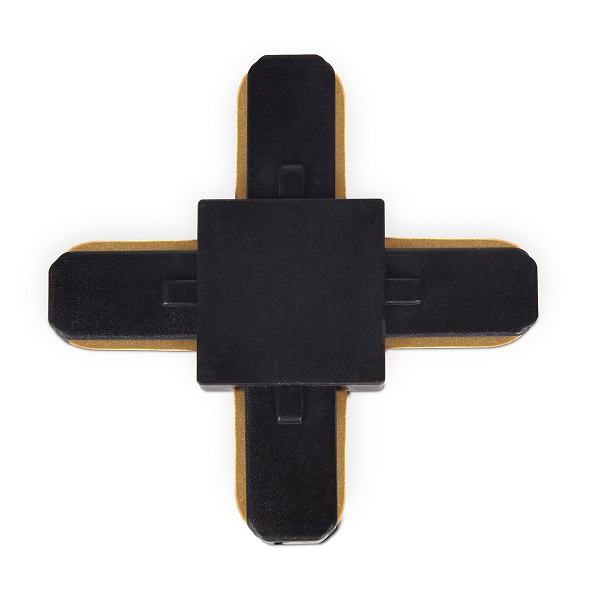 Коннектор Х-образный однофазный для соединения трековых шинопроводов AMBRELLA LIGHT GL7083, черный