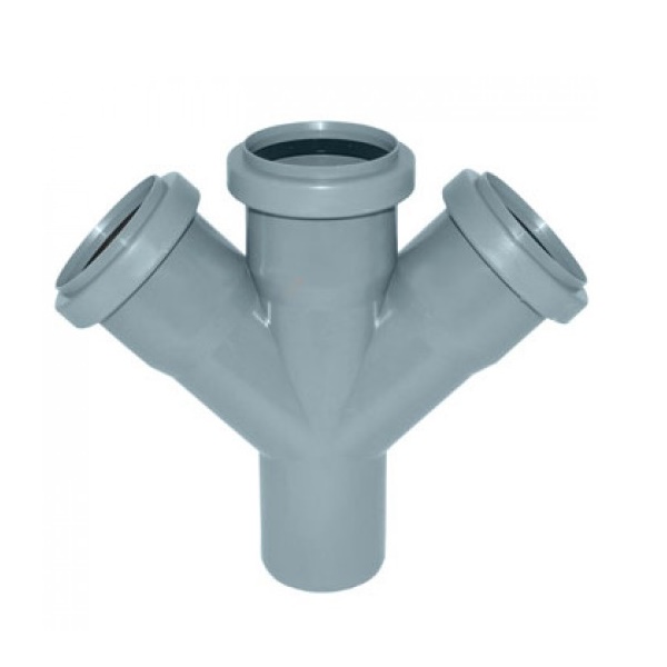 Крестовина Ø 50х50х50мм 45° полипропилен