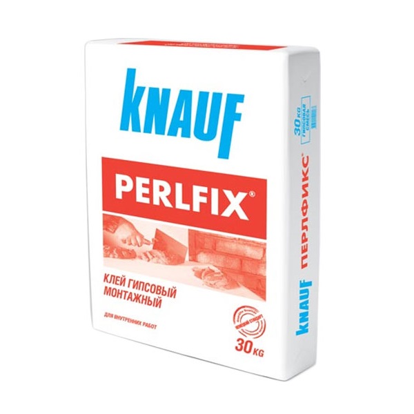 Клей гипсовый KNAUF Perlfix для приклеивания гипсокартона и утеплителей, 30кг