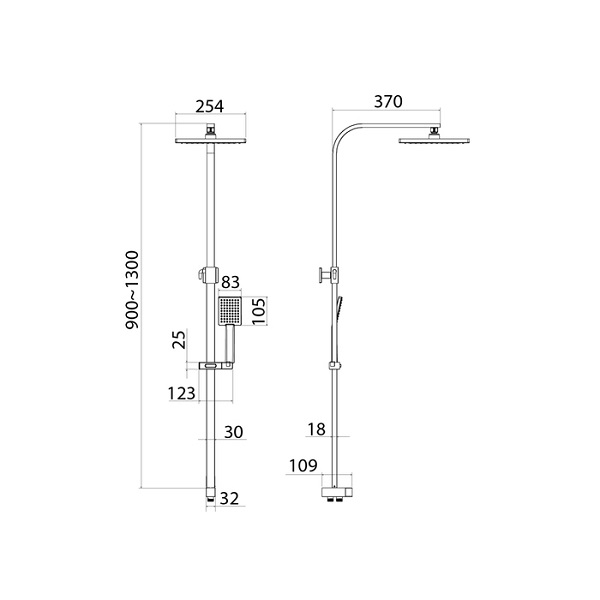 Душевой гарнитур с тропическим душем IDDIS Bild BIL1FSBi76 с верхней лейкой, хром