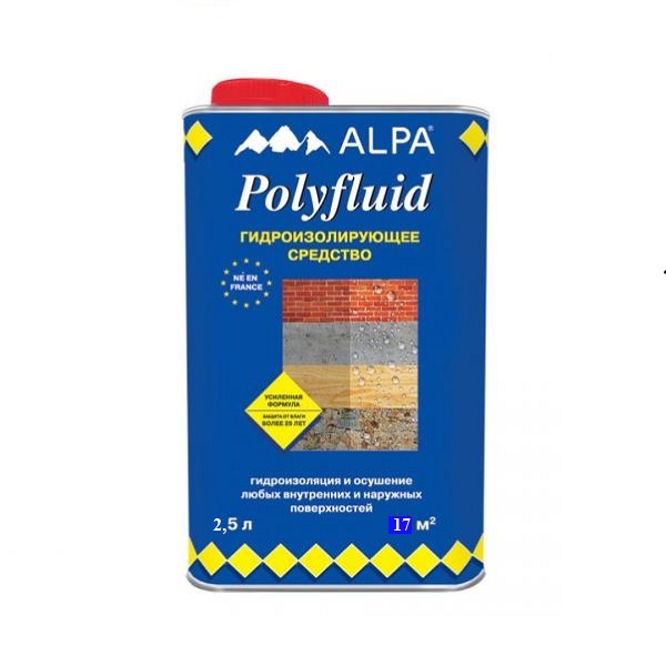 Гидроизолирующее средство POLIFLUID 1,9кг (2.5л)
