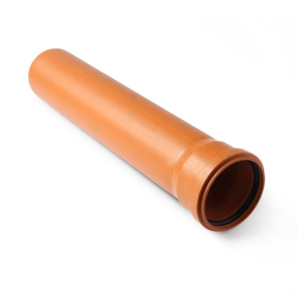 Труба канализационная наружная Ø110 мм, L-0,5 м оранжевый полипропилен