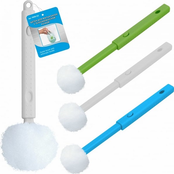 Щетка для мытья банок, телескопическая ручка