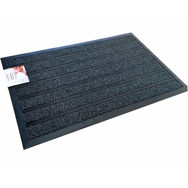 Коврик влаговпитывающий ворсовый на резиновой основе ПОЛОСЫ 40х60 см