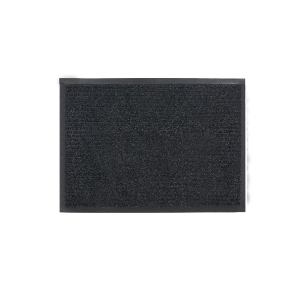 Коврик влаговпитывающий ворсовый на резиново основе c окантовкой SUNSTEP 40х60см, черный