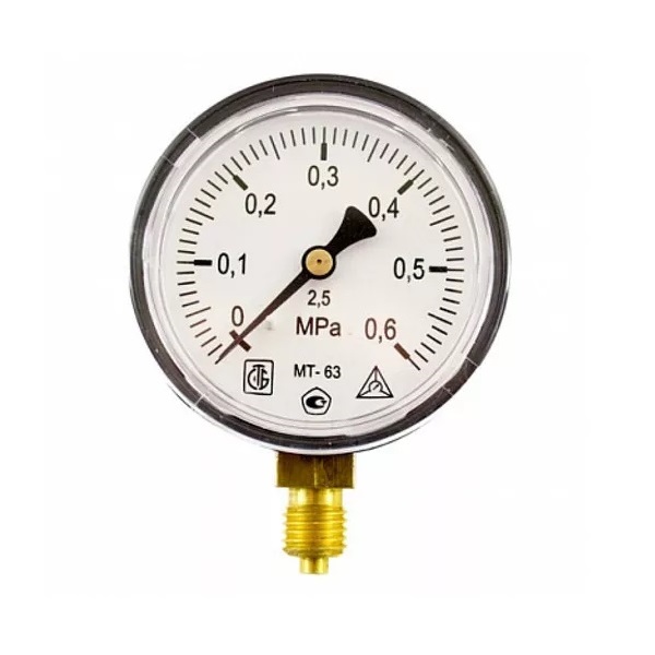 Манометр радиальный ЗТП МП-63, 1/4", 0,6 МПа