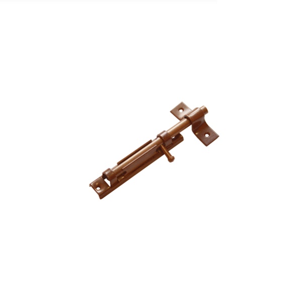 Шпингалет накладной ТОНАР 105 коричневый металик, точеная ручка