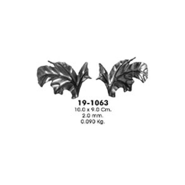 Штампованный элемент 19-1063 (10,0х9,0см, 2,0мм, 0,090кг)