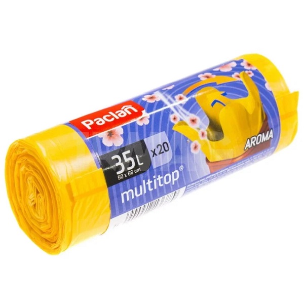 Мешок для мусора  35 л / 20шт. PACLAN Multitop Aroma с завязками