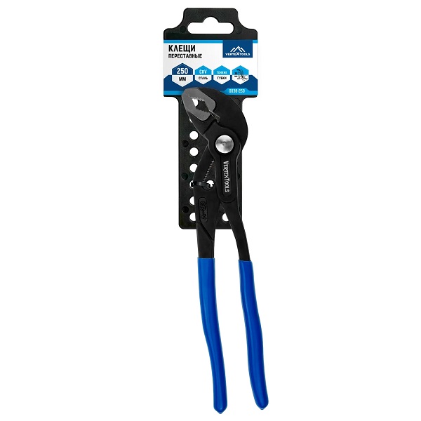 Клещи переставные VERTEX TOOLS тонкие губки, 250мм