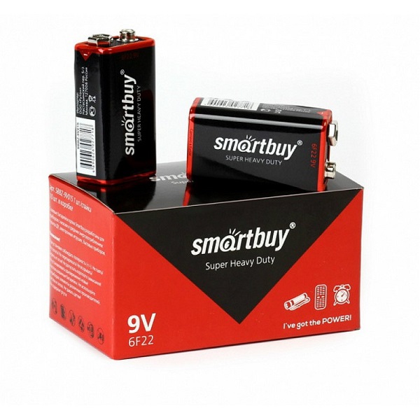 Батарейка алкалиновая 6LR61 SMARTBUY 9V 1шт. 