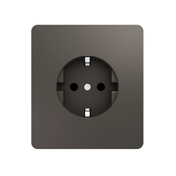 KRANZ MIELE ROUND ТИТАН Розетка с заземлением с защитными шторками