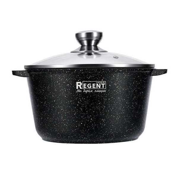 Кастрюля алюминий литой антипригарное покрытие  1,8 л d18 со стекляной крышкой REGENT Cosmo