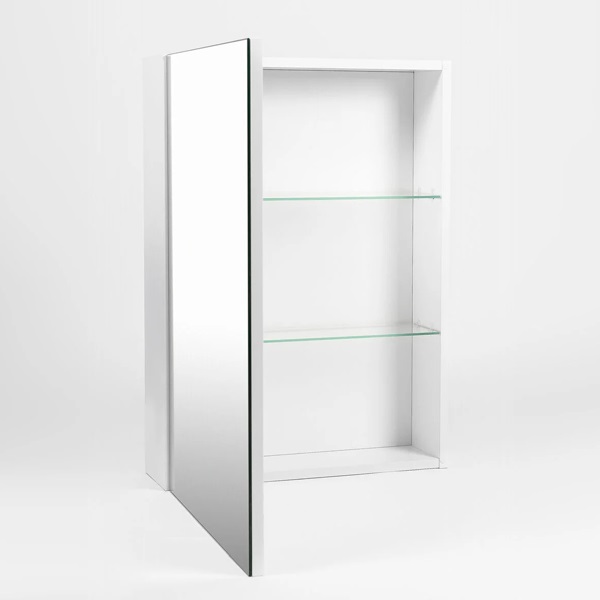 VIANT КУБА 50 /белый/ зеркало-шкаф, левый/правый, 1 створка