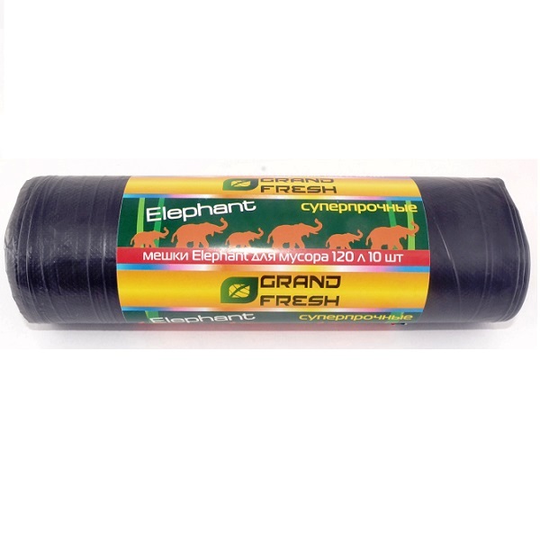 Мешок для мусора 120 л / 10 шт. GRAND FRESH суперпрочные