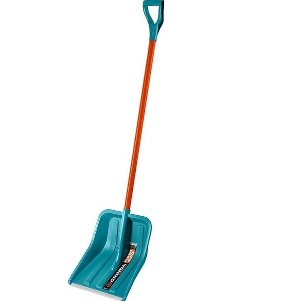 Лопата снеговая GRINDA FIBER-400 пластмассовая, фиберблассовый черенок, V-ручка, 400мм