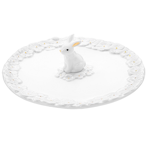 Блюдо керамика ELAN GALLERY Кролики 23см